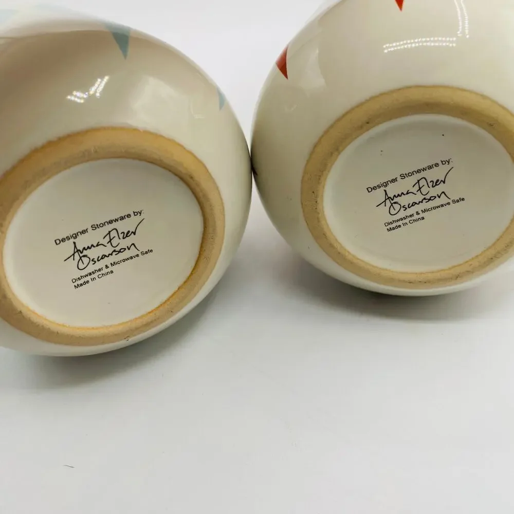 Anna‎ Elzer Oscarson Scandinavian Stoneware Glasses
